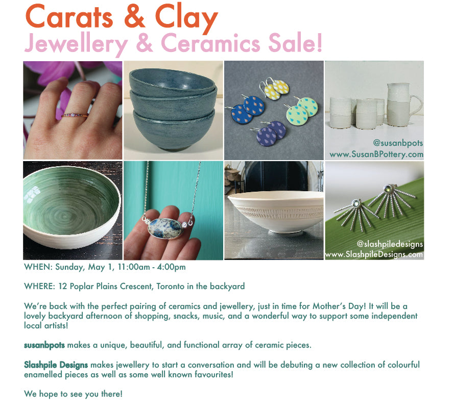 Carats & Clay: A spring ceramics and jewellery sale!