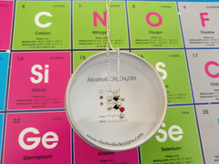 Alcohol Molecule Necklace - CH3CH2OH