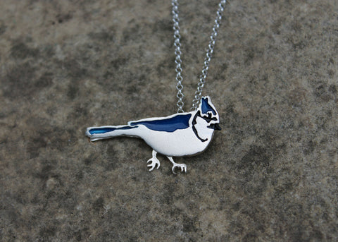 Blue Jay Necklace