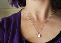 Customizable Open Book Necklace