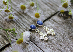 Bouquet earrings with reclaimed star sapphires