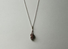 Seed cone necklace in sterling silver