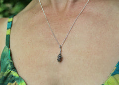 Seed cone necklace in sterling silver