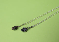 Seed cone necklace in sterling silver