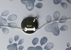 Custom engraving add-on for Dog-Human Best Friends Necklace Set in Sterling Silver