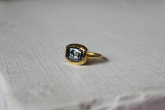 Hematite Lost & Found gold-plated Ring - ready to ship size 6