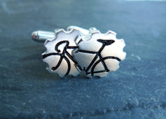 Bicycle Cufflinks in Black