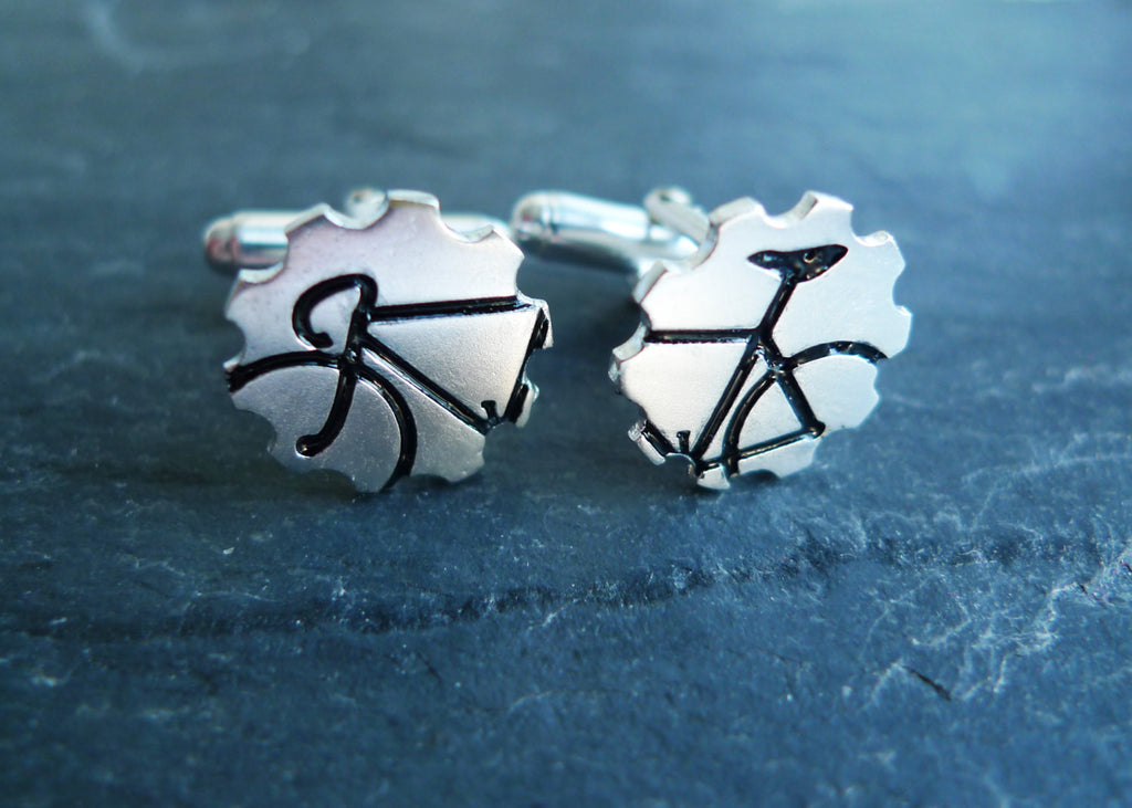 Bicycle Cufflinks in Black