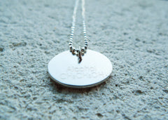 Alcohol Molecule Necklace - CH3CH2OH (coin style)
