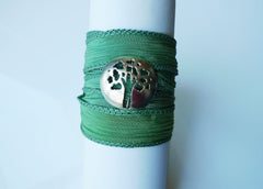 Tree of Life/Oak Tree Wrap Bracelet in Balsam