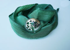 Tree of Life/Oak Tree Wrap Bracelet in Balsam