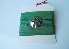 Tree of Life/Oak Tree Wrap Bracelet in Balsam