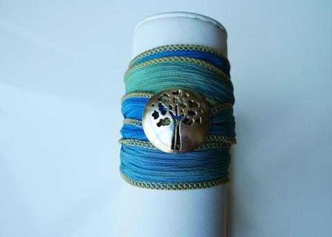 Deciduous Silk Wrap Bracelet