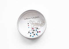 Caffeine Molecule Necklace - C8H10N4O2