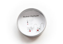 Alcohol Molecule Earrings - CH3CH2OH