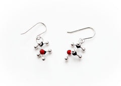 Alcohol Molecule Earrings - CH3CH2OH