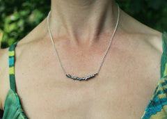 Cedar Twig necklace 1 in sterling silver