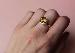 Topaz Lost & Found Ring in yellow gold and sterling silver - ready to ship size