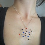 Caffeine Molecule Necklace