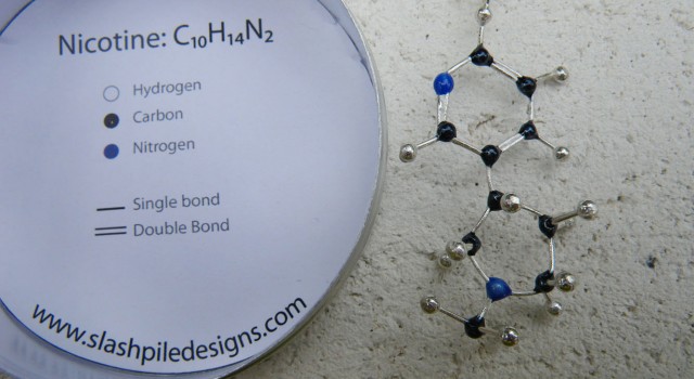 Nicotine Molecule Necklace