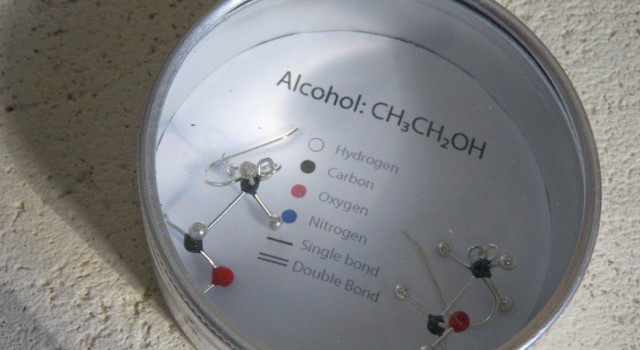 Alcohol Molecule Earrings