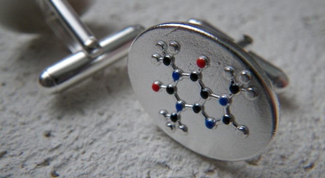 Caffeine Molecule Cufflinks